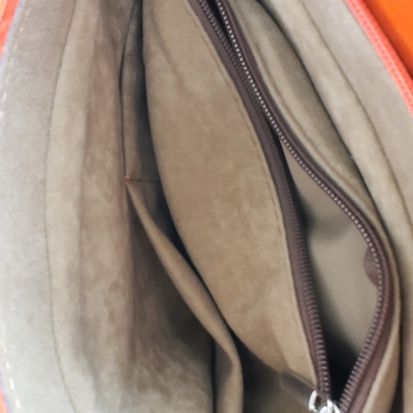 Vera Pelle Leather Crossbody Shoulder Bag Purse - Picture 7 of 8